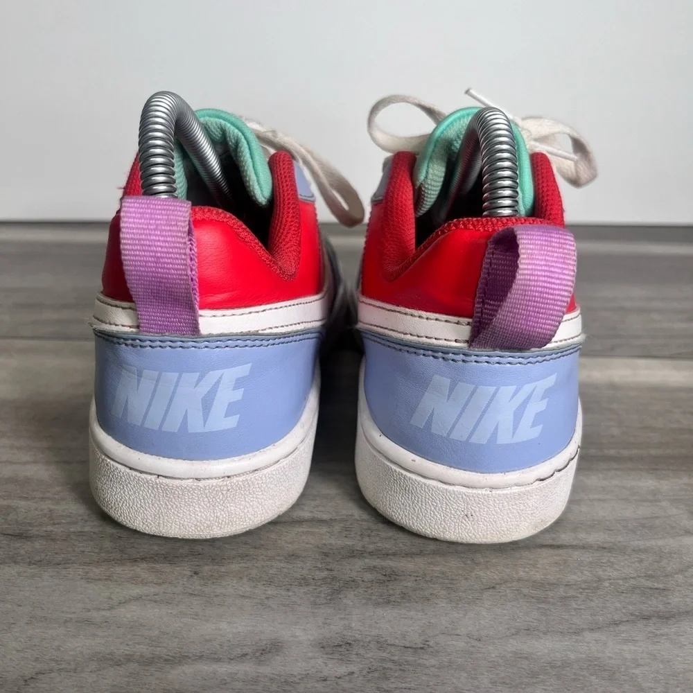 Nike Court Borough‎ Low Recraft Kids 4.5Y Cobalt Bliss Track Red Sneakers Cool